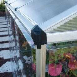 Serre Adossée En Alu Et Polycarbonate 3,05m² Silver Hybrid - Palram - Canopia -Jardin Serre Boutique serre adossee en alu et polycarbonate 305m silver hybrid palram 6