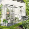 Serre Adossée Ida 0,9m² En Aluminium Anodisé Et Verre De Sécurité 3mm - Vitavia -Jardin Serre Boutique serre adossee ida 09m en aluminium anodise et verre de securite 3mm vitavia