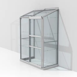 Serre Adossée Ida 0,9m² En Aluminium Anodisé Et Verre De Sécurité 3mm - Vitavia -Jardin Serre Boutique serre adossee ida 09m en aluminium anodise et verre de securite 3mm vitavia 2