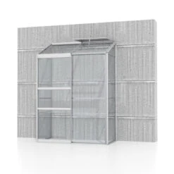 Serre Adossée Ida 0,9m² En Aluminium Anodisé Et Verre De Sécurité 3mm - Vitavia -Jardin Serre Boutique serre adossee ida 09m en aluminium anodise et verre de securite 3mm vitavia 3