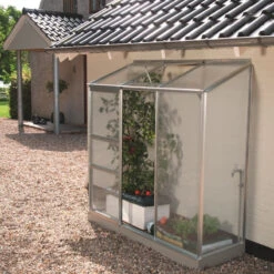Serre Adossée Ida 1,3m² En Aluminium Anodisé Et Panneaux PC 4mm - Vitavia -Jardin Serre Boutique serre adossee ida 13m en aluminium anodise et panneaux pc 4mm vitavia 1