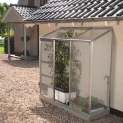 Serre Adossée Ida 1,3m² En Aluminium Anodisé Et Panneaux PC 4mm - Vitavia