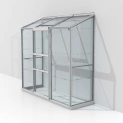 Serre Adossée Ida 1,3m² En Aluminium Anodisé Et Verre De Sécurité 3mm - Vitavia -Jardin Serre Boutique serre adossee ida 13m en aluminium anodise et verre de securite 3mm vitavia 2