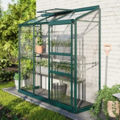 Serre Adossée Ida 1,3m² En Aluminium émeraude Et Verre De Sécurité 3mm - Vitavia 7 Serre Adossée Ida 1,3m² En Aluminium émeraude Et Verre De Sécurité 3mm - Vitavia -Jardin Serre Boutique serre adossee ida 13m en aluminium emeraude et verre de securite 3mm vitavia 1