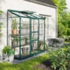 Serre Adossée Ida 1,3m² En Aluminium émeraude Et Verre De Sécurité 3mm - Vitavia -Jardin Serre Boutique serre adossee ida 13m en aluminium emeraude et verre de securite 3mm vitavia