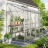 Serre Adossée Ida 3,3m² En Aluminium Anodisé Et Verre De Sécurité 3mm - Vitavia -Jardin Serre Boutique serre adossee ida 33m en aluminium anodise et verre de securite 3mm vitavia