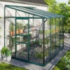 Serre Adossée Ida 5,2m² En Aluminium émeraude Et Vitrage Combiné - Vitavia -Jardin Serre Boutique serre adossee ida 52m en aluminium emeraude et vitrage combine vitavia