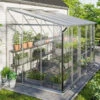 Serre Adossée Ida 6,5m² En Aluminium Anodisé Et Vitrage Combiné - Vitavia -Jardin Serre Boutique serre adossee ida 65m en aluminium anodise et vitrage combine vitavia