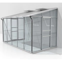 Serre Adossée Ida 6,5m² En Aluminium Anodisé Et Vitrage Combiné - Vitavia -Jardin Serre Boutique serre adossee ida 65m en aluminium anodise et vitrage combine vitavia 2