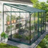 Serre Adossée Ida 6,5m² En Aluminium émeraude Et Vitrage Combiné - Vitavia -Jardin Serre Boutique serre adossee ida 65m en aluminium emeraude et vitrage combine vitavia