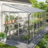 Serre Adossée Ida 7,8m² En Aluminium Anodisé Et Vitrage Combiné - Vitavia -Jardin Serre Boutique serre adossee ida 78m en aluminium anodise et vitrage combine vitavia