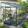 Serre Adossée Ida 7,8m² En Aluminium émeraude Et Vitrage Combiné - Vitavia -Jardin Serre Boutique serre adossee ida 78m en aluminium emeraude et vitrage combine vitavia