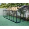 Serre Adossée Prima 9,63m² En Aluminium Anthracite Et Verre Trempé 4mm - Green Protect -Jardin Serre Boutique serre adossee prima 963m en aluminium anthracite et verre trempe 4mm green protect