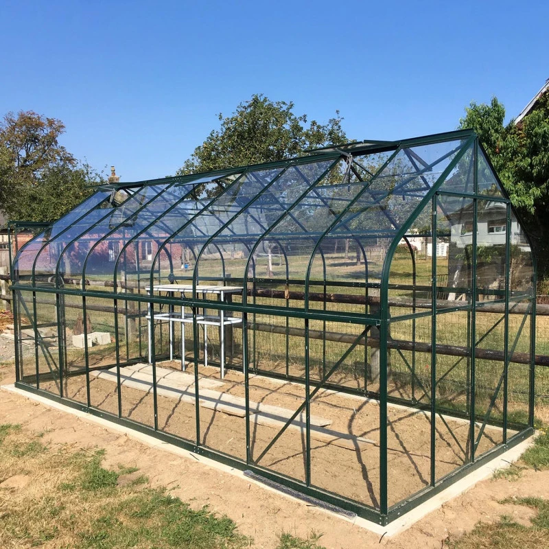 Serre Aloé Diana 14,40m² En Aluminium Laqué Vert Et Verre Trempé 3mm + Embase Incluse - Natura Lams 4 Serre Aloé Diana 14,40m² En Aluminium Laqué Vert Et Verre Trempé 3mm + Embase Incluse - Natura Lams – Image 2