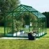 Serre Aloé Diana 8,10m² En Aluminium Laqué Vert Et Verre Trempé 3mm + Embase Incluse - Natura Lams -Jardin Serre Boutique serre aloe diana 825m en aluminium laque vert et verre trempe 3mm embase incluse natura lams
