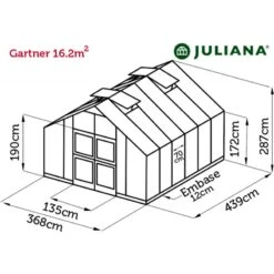 Serre Anthracite 16,2m² En Polycarbonate 10mm Gardener - Juliana 27 Serre Anthracite 16,2m² En Polycarbonate 10mm Gardener - Juliana -Jardin Serre Boutique serre anthracite 162m en polycarbonate 10mm gardener juliana 12