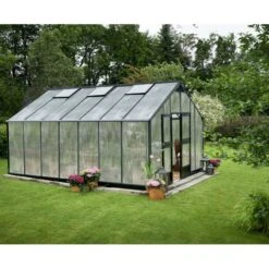 Serre Anthracite 18,8m² En Polycarbonate 10mm Gartner - Juliana