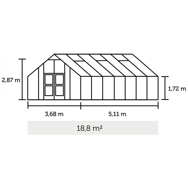 Serre Anthracite 18,8m² En Verre Trempé Gartner - Juliana 5 Serre Anthracite 18,8m² En Verre Trempé Gartner - Juliana – Image 3