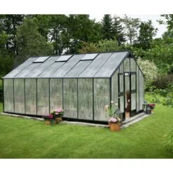 Serre Anthracite 21,4m² En Polycarbonate 10mm Gartner - Juliana