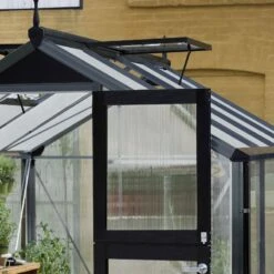 Serre Anthracite 6,6m² En Polycarbonate 10mm Compact - Juliana -Jardin Serre Boutique serre anthracite 66m en polycarbonate 10mm compact nye juliana 4