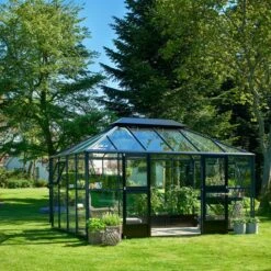Serre Anthracite Grand Oase 13m² Aluminium Et Verre Trempé 3mm - Juliana -Jardin Serre Boutique serre anthracite grand oase 13m aluminium et verre trempe 3mm juliana 7