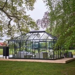 Serre Anthracite Grand Oase 18,8m² Aluminium Et Verre Trempé 3mm - Juliana -Jardin Serre Boutique serre anthracite grand oase 188m aluminium anthracite et verre trempe 3mm juliana 11
