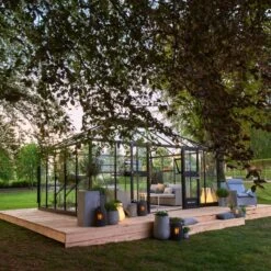 Serre Anthracite Grand Oase 18,8m² Aluminium Et Verre Trempé 3mm - Juliana -Jardin Serre Boutique serre anthracite grand oase 188m aluminium anthracite et verre trempe 3mm juliana 9