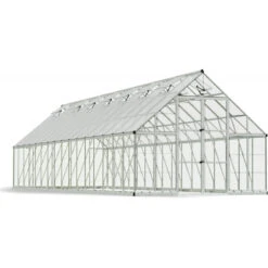 Serre Balance™ 29,3m² En Aluminium Et Polycarbonate Gris – Canopia By Palram -Jardin Serre Boutique serre balance 293m en aluminium et polycarbonate gris canopia by palram 2