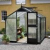 Serre Compact 5m² Anthracite En Polycarbonate 10mm - Juliana -Jardin Serre Boutique serre compact nye 5m anthracite en polycarbonate 10mm juliana