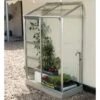 Serre Melissa Ida 0,9m² En Aluminium Naturel Et Verre Trempé 3mm + Embase Incluse – Natura Lams -Jardin Serre Boutique serre de jardin 09m en aluminium anodise et verre trempe ida embase incluse lams