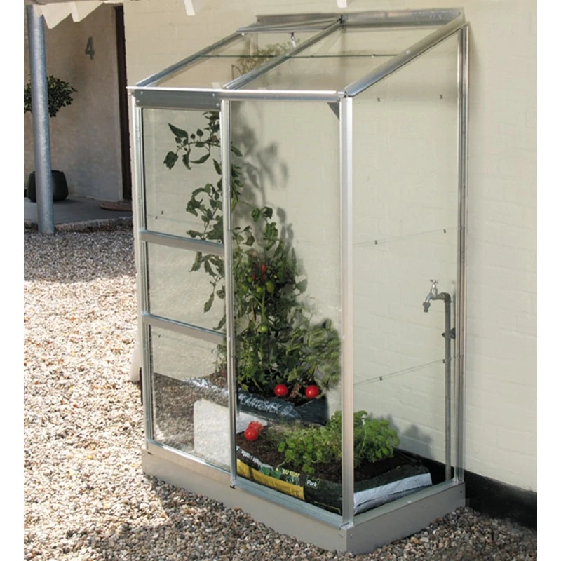 Serre Melissa Ida 0,9m² En Aluminium Naturel Et Verre Trempé 3mm + Embase Incluse – Natura Lams 3 Serre Melissa Ida 0,9m² En Aluminium Naturel Et Verre Trempé 3mm + Embase Incluse – Natura Lams