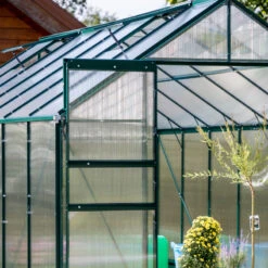 Serre De Jardin 10,37m² Verte En Polycarbonate 6mm + Base - Habrita 21 Serre De Jardin 10,37m² Verte En Polycarbonate 6mm + Base - Habrita -Jardin Serre Boutique serre de jardin 1033m verte en polycarbonate 6mm base 6