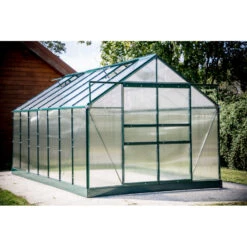 Serre De Jardin 10,37m² Verte En Polycarbonate 6mm + Base - Habrita 22 Serre De Jardin 10,37m² Verte En Polycarbonate 6mm + Base - Habrita -Jardin Serre Boutique serre de jardin 1033m verte en polycarbonate 6mm base 7