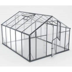 Serre De Jardin 10,44m² En Aluminium Noir Et Verre Trempé Sanus XL10 - Gampre