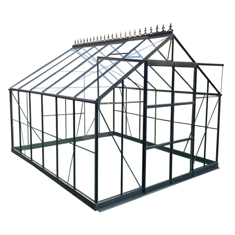 Serre De Jardin 11,04m² En Aluminium Anthracite Et Verre Trempé 4mm - Green Protect 6 Serre De Jardin 11,04m² En Aluminium Anthracite Et Verre Trempé 4mm - Green Protect – Image 4