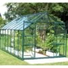 Serre Laurus Uranus 11,45m² En Aluminium Laqué Vert Et Verre Trempé 3mm + Embase Incluse - Natura Lams -Jardin Serre Boutique serre de jardin 1145m en aluminium laque et verre trempe uranus lams