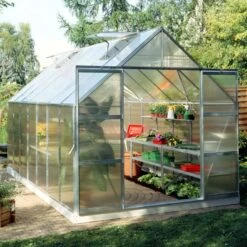Serre De Jardin 11,5m² Magnum 148 En Aluminium Et Polycarbonate 6mm - Halls -Jardin Serre Boutique serre de jardin 115m magnum 148 en aluminium et polycarbonate 6mm halls 2