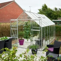 Serre De Jardin 11,5m² Magnum 148 En Aluminium Et Verre Horticole 3mm - Halls -Jardin Serre Boutique serre de jardin 115m magnum 148 en aluminium et verre horticole 3mm halls 3