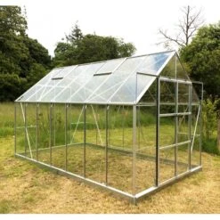 Serre De Jardin 11,5m² Magnum 148 En Aluminium Et Verre Trempé 3mm - Halls -Jardin Serre Boutique serre de jardin 115m magnum 148 en aluminium et verre trempe 3mm halls 4
