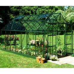 Serre De Jardin 11,5m² Magnum 148 En Aluminium Vert Et Verre Horticole 3mm - Magnum - Halls -Jardin Serre Boutique serre de jardin 115m magnum 148 en aluminium vert et verre horticole 3mm magnum halls 2
