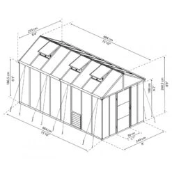 Serre De Jardin 11,8m² En Polycarbonate 10mm Glory Premium – Palram - Canopia -Jardin Serre Boutique serre de jardin 118m en polycarbonate 10mm glory premium palram 2