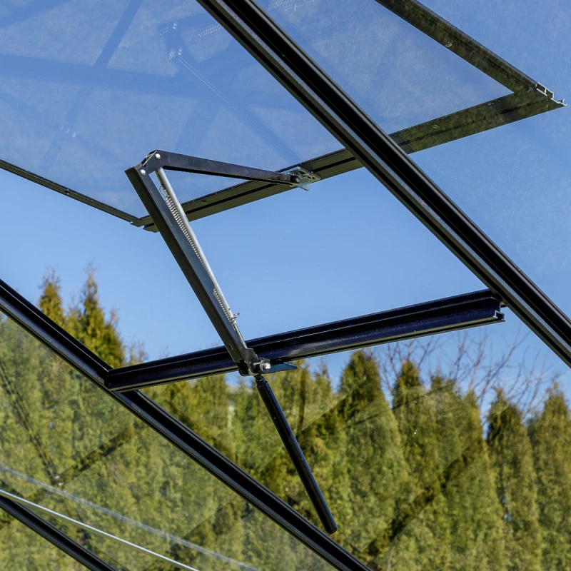 Serre De Jardin 12,5m² En Aluminium Noir Et Verre Trempé Sanus UP! XL12 - Gampre 9 Serre De Jardin 12,5m² En Aluminium Noir Et Verre Trempé Sanus UP! XL12 - Gampre – Image 7