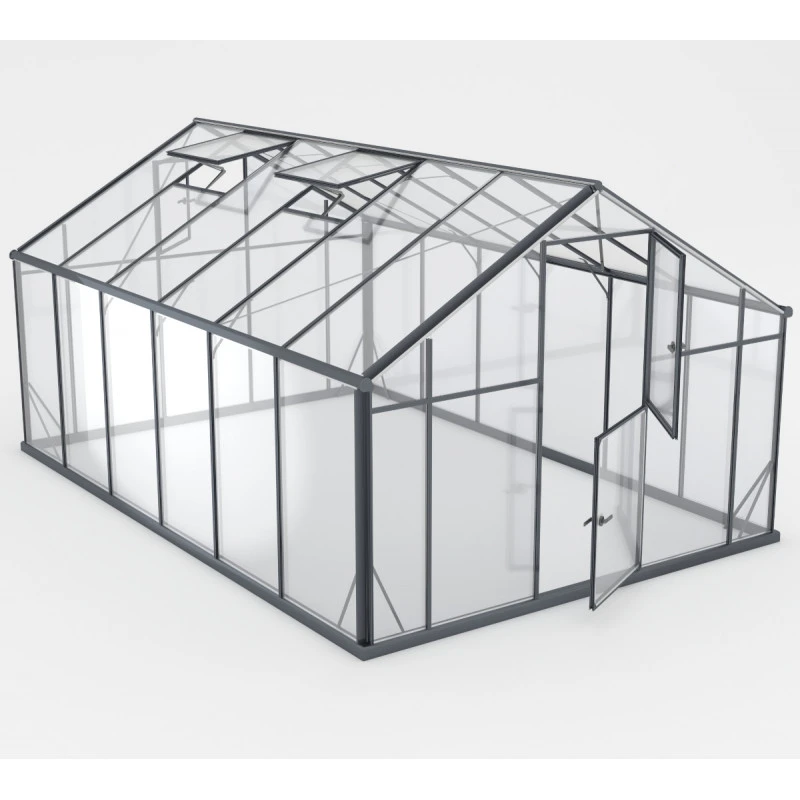 Serre De Jardin 12,5m² En Aluminium Noir Et Verre Trempé Sanus UP! XL12 - Gampre 3 Serre De Jardin 12,5m² En Aluminium Noir Et Verre Trempé Sanus UP! XL12 - Gampre