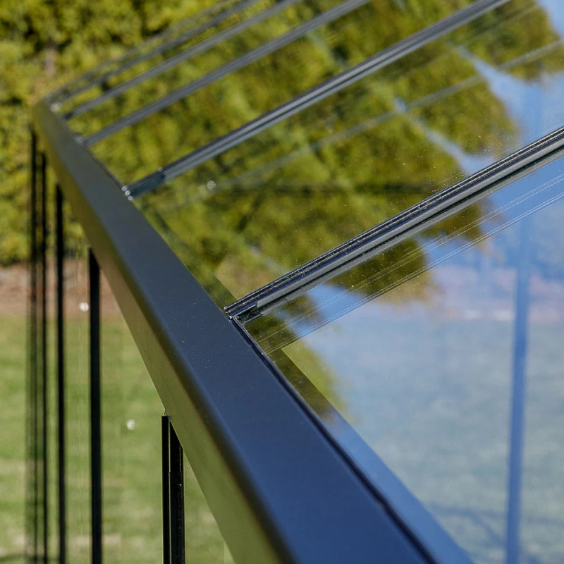 Serre De Jardin 12,5m² En Aluminium Noir Et Verre Trempé Sanus XL12 - Gampre 17 Serre De Jardin 12,5m² En Aluminium Noir Et Verre Trempé Sanus XL12 - Gampre – Image 15