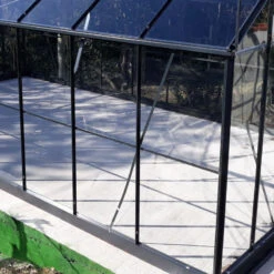 Serre De Jardin 12,84m² En Aluminium Anthracite Et Verre Trempé 4mm - Green Protect -Jardin Serre Boutique serre de jardin 1272m en aluminium anthracite et verre trempe 4mm green protect 10