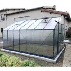 Serre De Jardin 13,2m² Anthracite Polycarbonate 4mm + Embase Green Protect 27 Serre De Jardin 13,2m² Anthracite Polycarbonate 4mm + Embase Green Protect -Jardin Serre Boutique serre de jardin 132m anthracite polycarbonate 4mm embase green protect 11