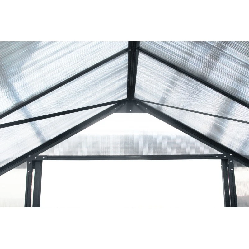Serre De Jardin 13,2m² Anthracite Polycarbonate 4mm + Embase Green Protect 10 Serre De Jardin 13,2m² Anthracite Polycarbonate 4mm + Embase Green Protect – Image 8