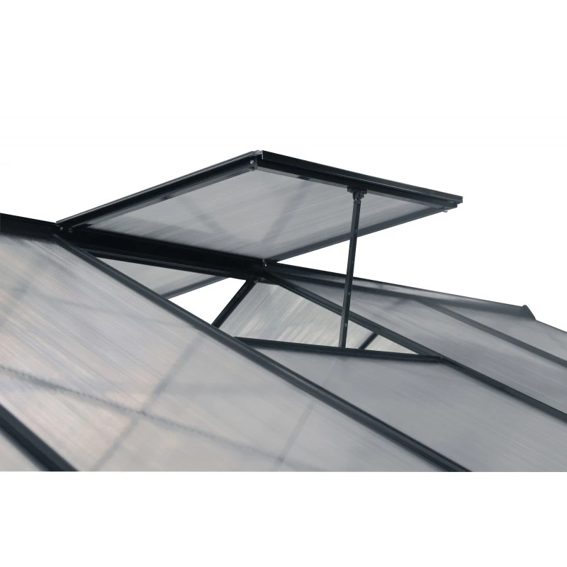 Serre De Jardin 13,2m² Anthracite Polycarbonate 4mm + Embase Green Protect 11 Serre De Jardin 13,2m² Anthracite Polycarbonate 4mm + Embase Green Protect – Image 9