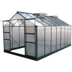 Serre De Jardin 13,2m² Verte Polycarbonate 4mm + Embase Green Protect