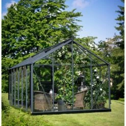 Serre De Jardin 13m² Anthracite Et Verre Trempé Premium - Juliana -Jardin Serre Boutique serre de jardin 13m anthracite et verre trempe premium juliana 10